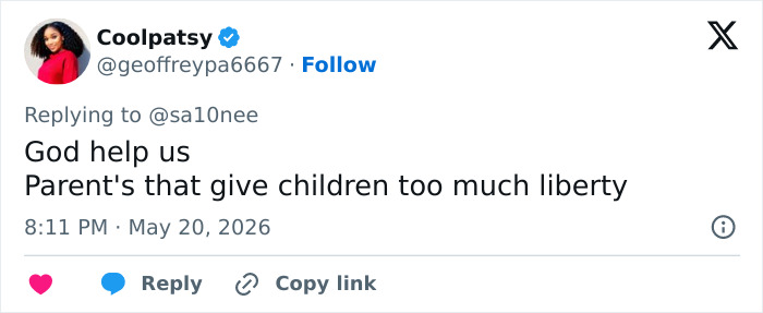 Tweet about parents giving children too much liberty in North West dilemma Tweet about parents giving children too much liberty in North West dilemma