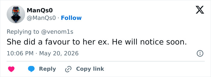 Tweet about influencer girlfriend favoring her ex Tweet about influencer girlfriend favoring her ex
