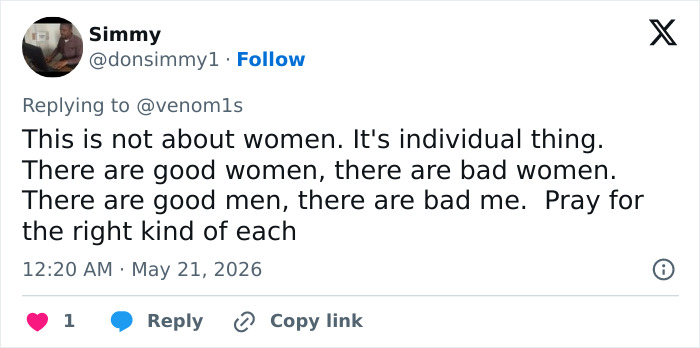 Tweet about individual responsibility in influencer cheating case Tweet about individual responsibility in influencer cheating case