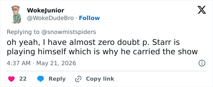 Tweet discussing Antony Starr's role carrying The Boys show Tweet discussing Antony Starr's role carrying The Boys show