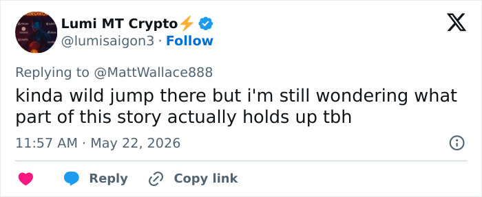 Tweet expressing doubt about conspiracy theories on Kyle Busch's d***h Tweet expressing doubt about conspiracy theories on Kyle Busch's d***h