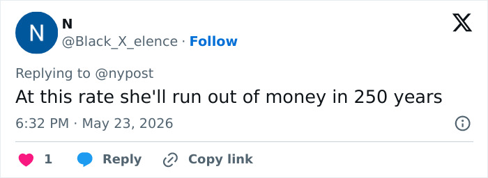 Social media comment about celebrity finances and money Social media comment about celebrity finances and money