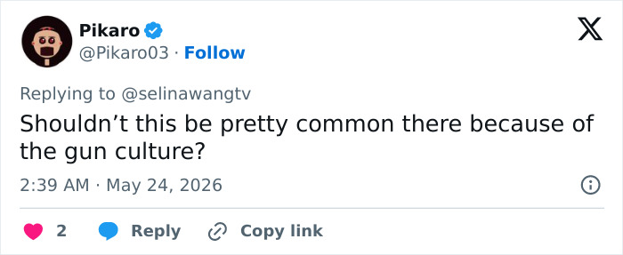 Comment on gun culture related to violent incident during live broadcast