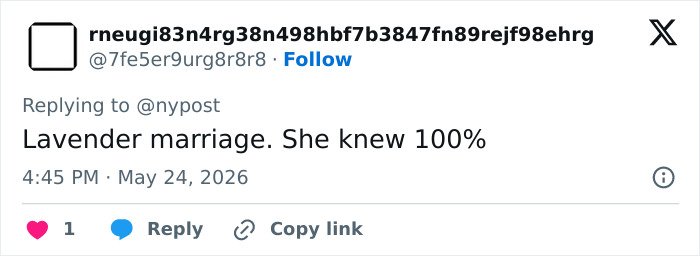Tweet about lavender marriage and support in rockstar coming out story Tweet about lavender marriage and support in rockstar coming out story