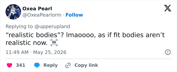 Tweet mocking idea that fit bodies aren't realistic now Tweet mocking idea that fit bodies aren't realistic now