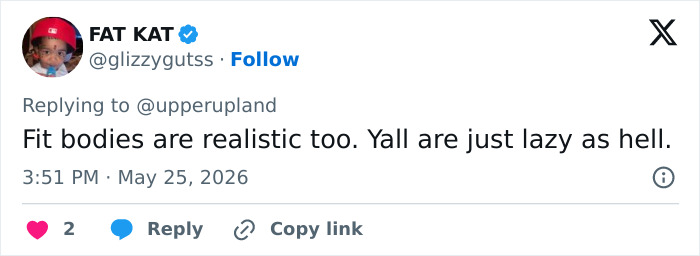 Tweet defending fit bodies as realistic too amid body image debate Tweet defending fit bodies as realistic too amid body image debate