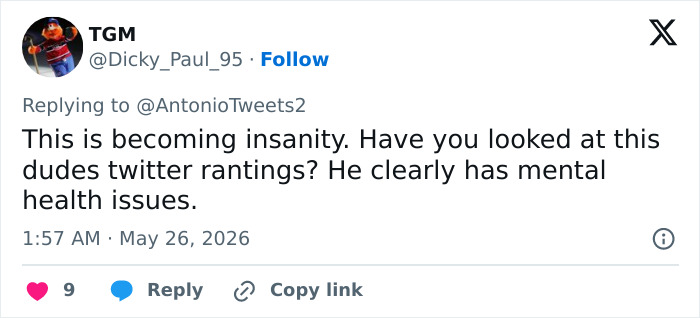 Tweet discussing man's alleged mental health issues amid medically kidnapped case
