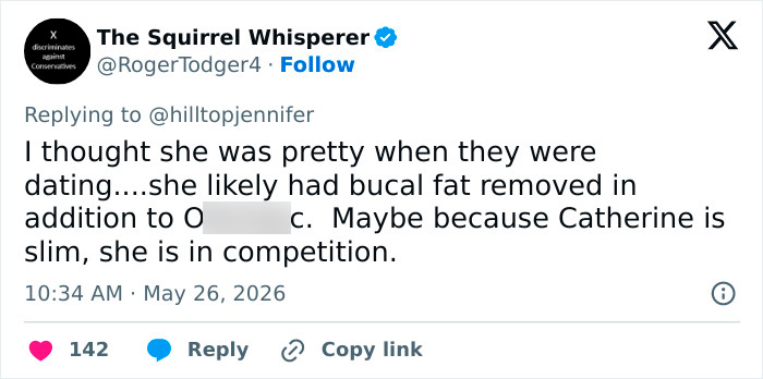 Tweet suggesting Meghan Markle had buccal fat removed amid appearance changes