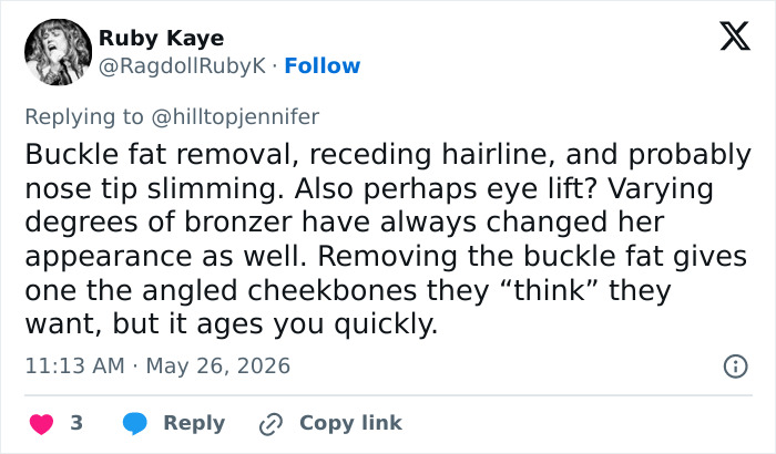 Social media commentary on Meghan Markle's changing appearance