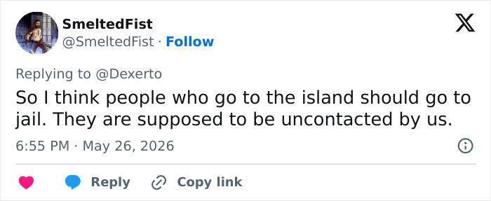 New Video Shows YouTuber's Illegal And Dangerous Stunt On Island Home To The "World's Most Isolated Tribe" New Video Shows YouTuber's Illegal And Dangerous Stunt On Island Home To The "World's Most Isolated Tribe"