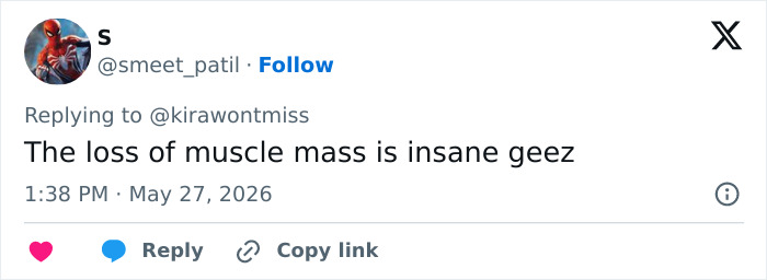 Tweets commenting on looksmaxxing influencer Clavicular's transformation and muscle loss Tweets commenting on looksmaxxing influencer Clavicular's transformation and muscle loss