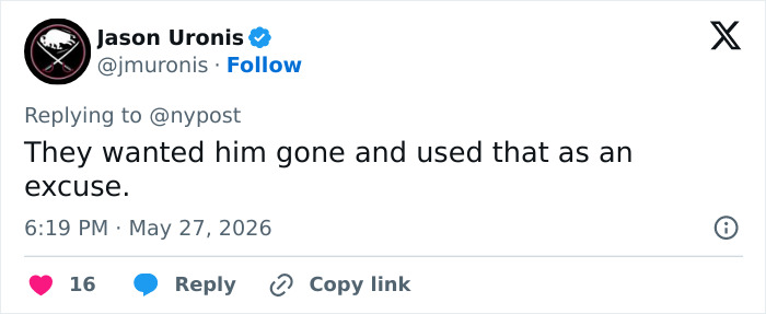 Tweet suggesting JPMorgan used wrongful termination as an excuse to remove employee Tweet suggesting JPMorgan used wrongful termination as an excuse to remove employee