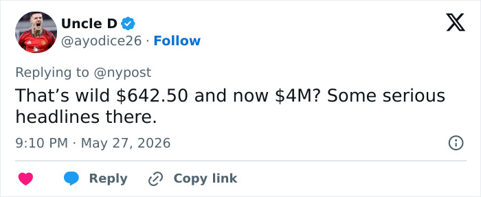 Tweet reacting to $4 million settlement in wrongful termination JPMorgan case Tweet reacting to $4 million settlement in wrongful termination JPMorgan case