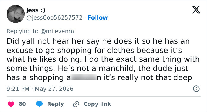 Social media reply defending Jake Bongiovi from manchild travel habit claims Social media reply defending Jake Bongiovi from manchild travel habit claims