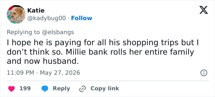 Tweet about Millie Bobby Brown supporting her family financially Tweet about Millie Bobby Brown supporting her family financially