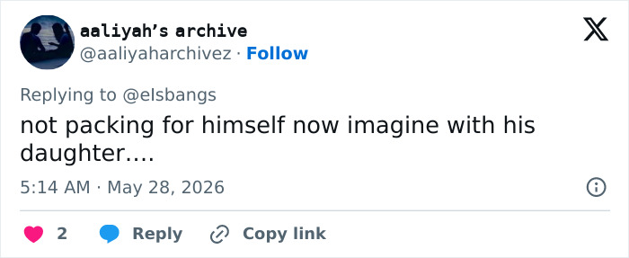 Tweet commenting on Jake Bongiovi not packing for himself amid manchild claims Tweet commenting on Jake Bongiovi not packing for himself amid manchild claims
