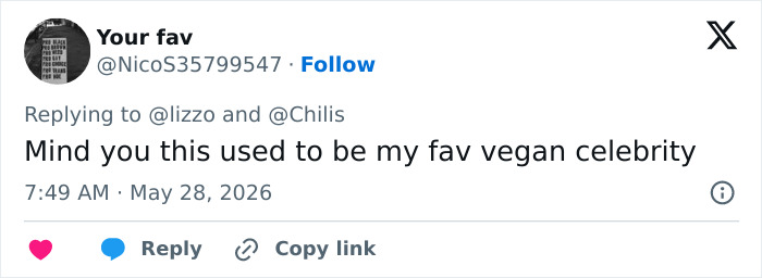 Fan expresses disappointment over Lizzo's diet shift from vegan Fan expresses disappointment over Lizzo's diet shift from vegan