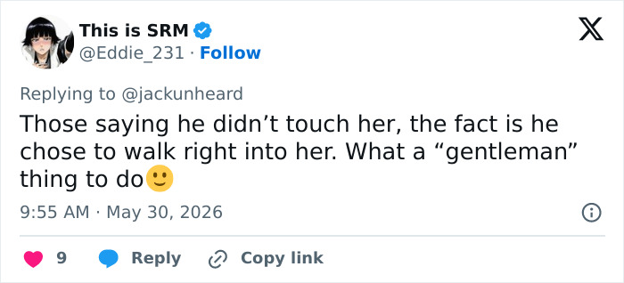 Tweet criticizing French Open star for walking into ball girl on court