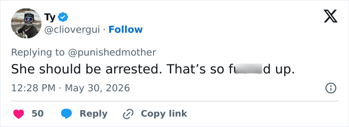 Tweet expressing anger about Bonnie Blue's twisted plans for baby shower