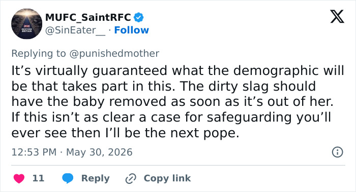 Critical tweet about baby shower safety and safeguarding concerns