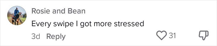 A social media comment from Rosie and Bean reads, "Every swipe I got more stressed." This relates to the expensive contractor story.