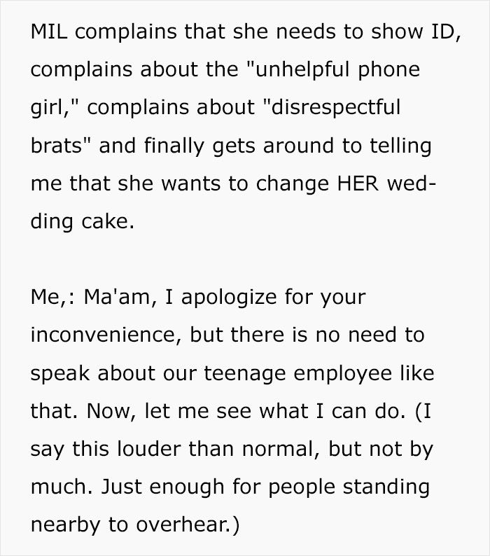 Woman complains loudly about wedding cake change while bakery employee stays professional Woman complains loudly about wedding cake change while bakery employee stays professional