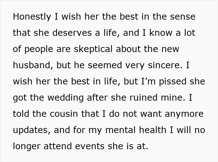 Text post about wishing best to daughter-in-law despite $60K wedding conflict