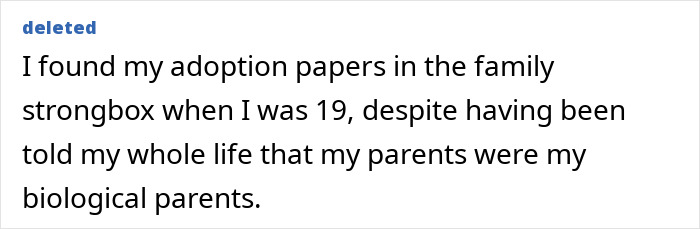 Shocking discovery of adoption papers contradicting family belief