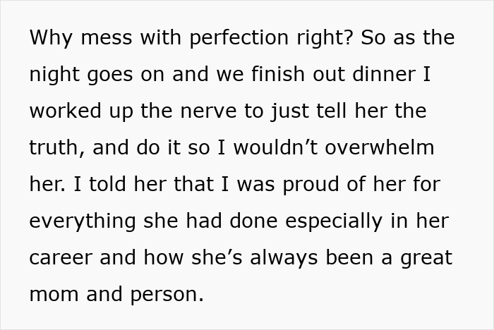 Text excerpt about a man who loves his wife and appreciates her as a mom and person, relating to Regrets and 'Find Himself'.