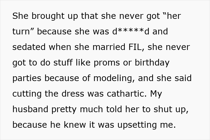 Text about MIL's husband insulting couple and tense confrontation