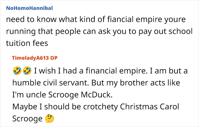 Discussion on financial empire and brother's behavior in family problems
