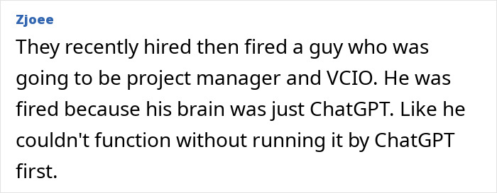Office drama story about hiring and firing of a project manager relying on ChatGPT