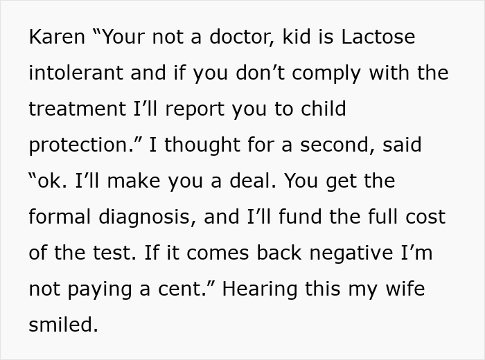 Mom Threatens Dad With CPS Over Dairy, Spends $1.5K On Tests That Prove He Was Right All Along