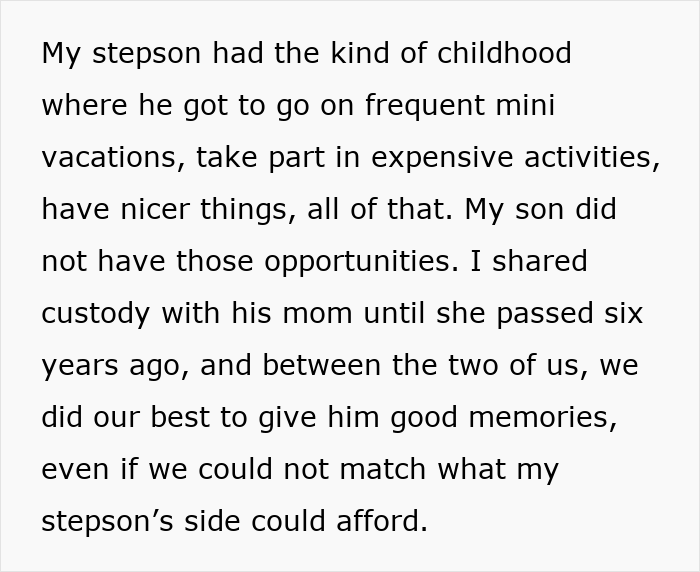 Son Wants To Feel Special By Going On First Vacation With Dad, Refuses To Go If Stepbro Is Going