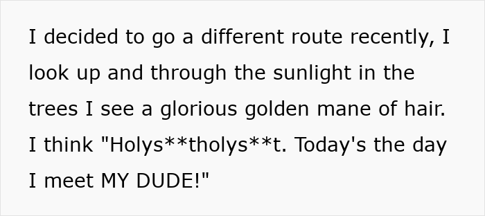 A funny story about a neighbor running, an encounter with a guy with golden hair, and thinking, 'Today's the day I meet MY DUDE!' A funny story about a neighbor running, an encounter with a guy with golden hair, and thinking, 'Today's the day I meet MY DUDE!'