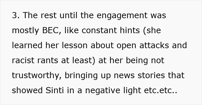 Constant racist rants by MIL before engagement cause tension Constant racist rants by MIL before engagement cause tension
