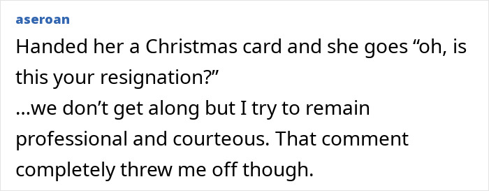 Boss insensitive comment shocking employee at work example