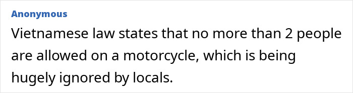 Vietnam motorcycle law limits passengers to two people despite local disregard