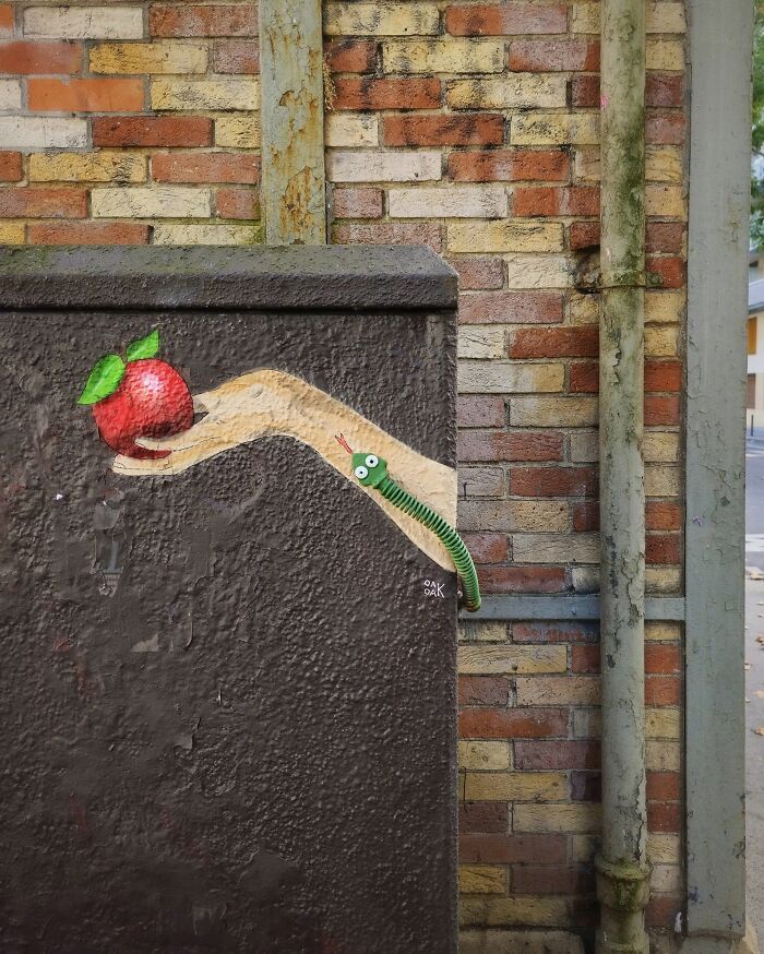 This French Street Artist Turns Cracks, Sidewalks, And Everyday Objects Into Clever Visual Jokes (43 New Pics)