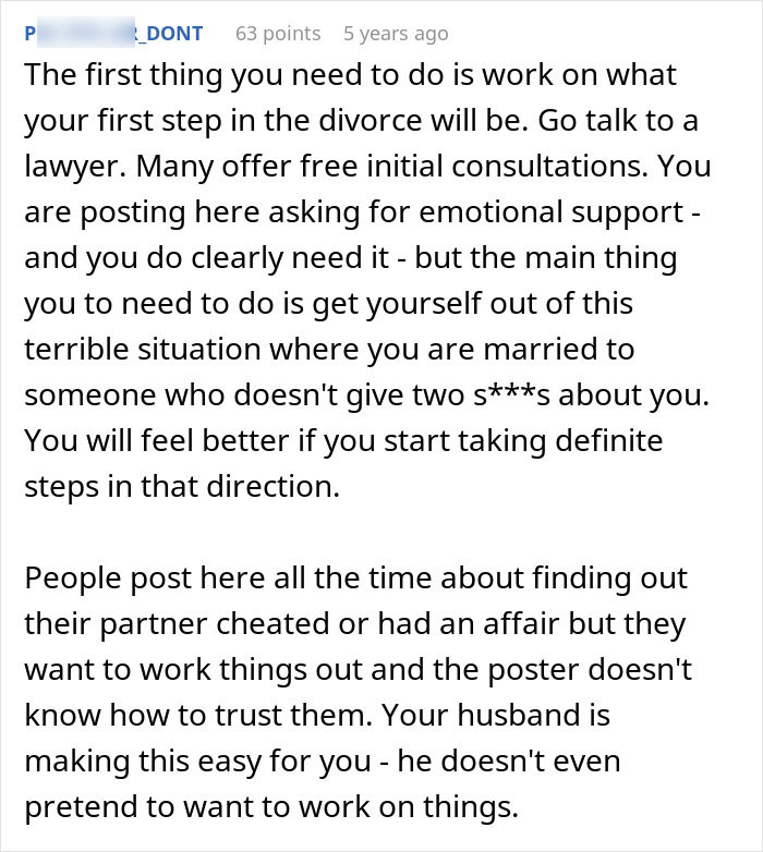 Guidance on taking steps toward divorce and emotional healing