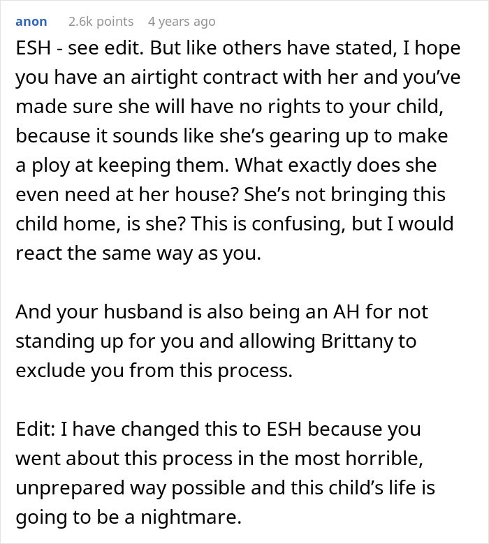 Comment urging airtight contract in surrogacy dispute Comment urging airtight contract in surrogacy dispute