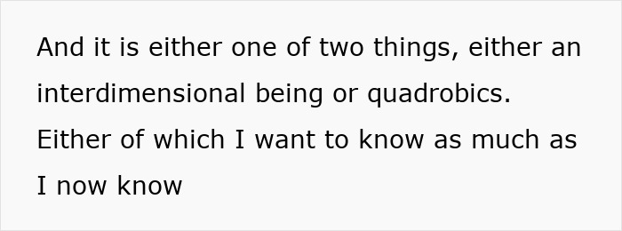 Text from a viral video, discussing whether a mysterious creature is interdimensional or quadrobics. Text from a viral video, discussing whether a mysterious creature is interdimensional or quadrobics.