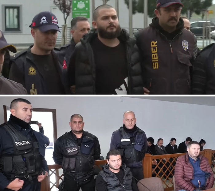 Luxury Lamborghini car parked with police presence in rainy weather