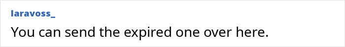 Comment joking about sending expired Henry Cavill look