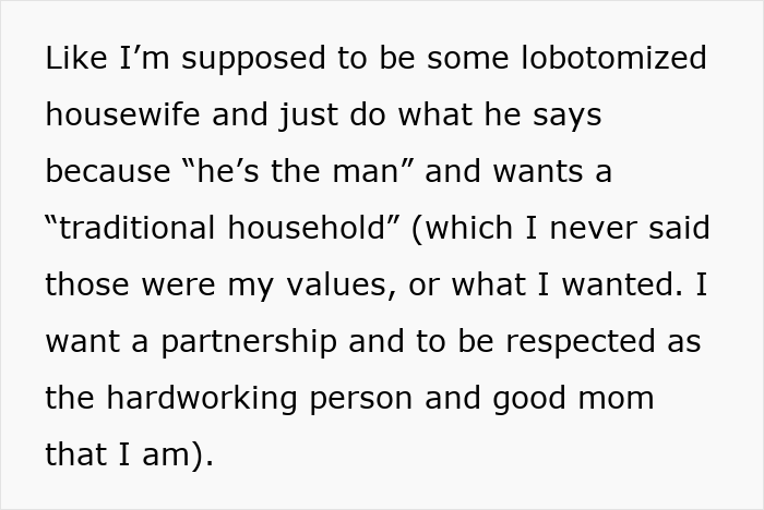 Frustration over being expected to submit as a traditional SAHM without shared values or respect