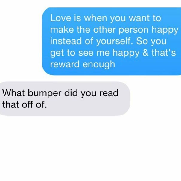 Text conversation showing a caring definition of love in painful relationship texts