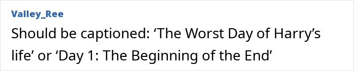 Text comment criticizing Meghan Markle and Prince Harry wedding day