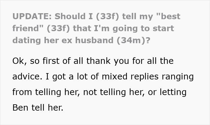 Woman Starts Dating Friend’s Ex-Husband, Gets A Call When She Finds Out And It Makes Her Cry Woman Starts Dating Friend’s Ex-Husband, Gets A Call When She Finds Out And It Makes Her Cry