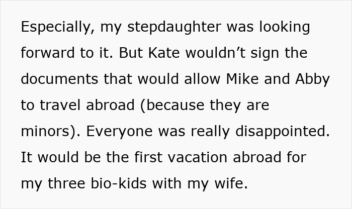 Bitter Ex Refuses To Let Kids Travel With Dad, Goes Ballistic When He Goes On Vacation Without Them Bitter Ex Refuses To Let Kids Travel With Dad, Goes Ballistic When He Goes On Vacation Without Them