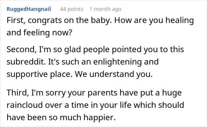 Parents Are Furious Daughter Informed Them About Giving Birth Only The Next Day After All They Did For Her